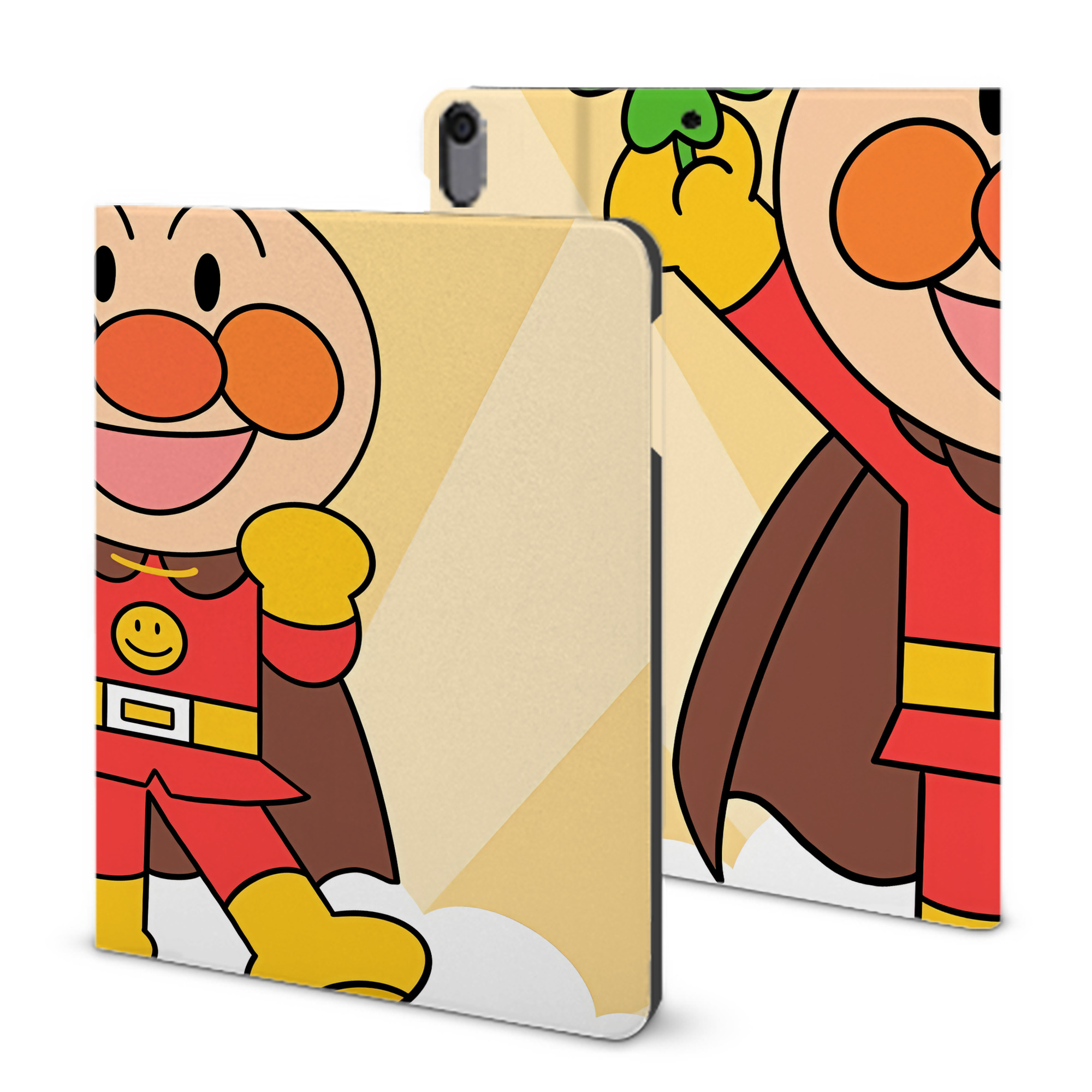 （画像用） アンパンマン Anpanman IPad ケース ブック型 PUレザー TPU 耐衝撃 軽量 薄型 ペン収納なし 全面保護 IPad 各モデル対応